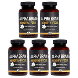 1-5PCS Alpha Brain Memory & Focus 60 Capsules Supplement for Men & Women