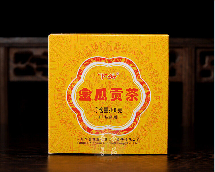 Yunnan Pu'er Tea Shimonoseki FT Special JIN GUA Tribute Puer Tuocha 100g