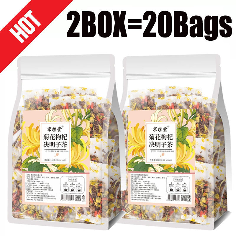 Chrysanthemum Cassia Seed Honeysuckle Liver Detox Health Tea 3X Formula Tea Bags
