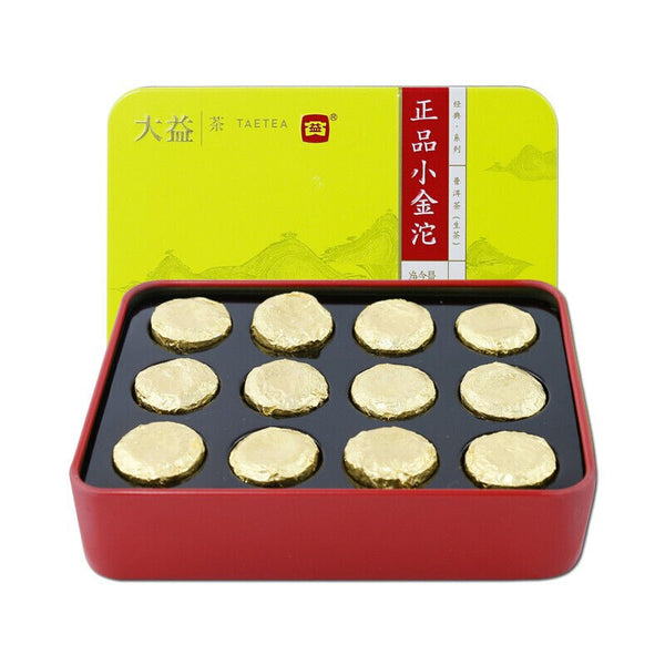 TAETEA Brand Dayi Zheng Pin Xiao Jin Tuo Golden Pu'er Tuo 36g Raw Puer Tuocha