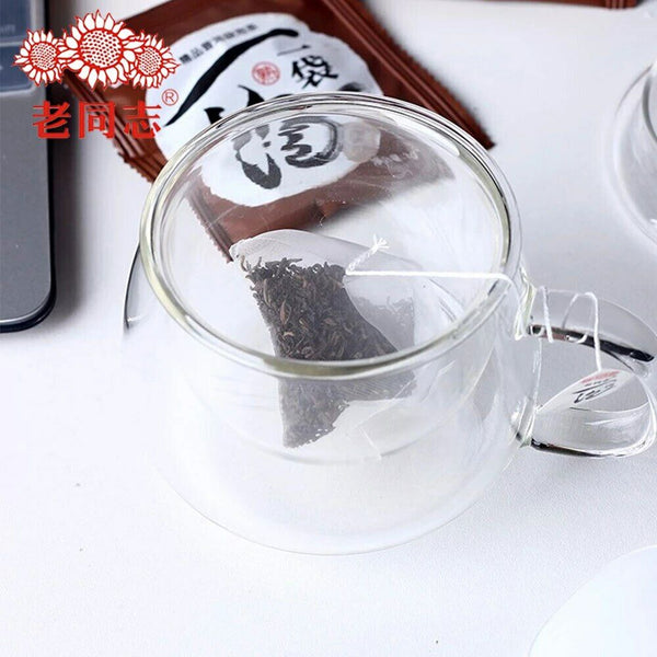 Haiwan Old Comrades Shu PuerTea Bag Ripe Puerh 3gX15 Bags