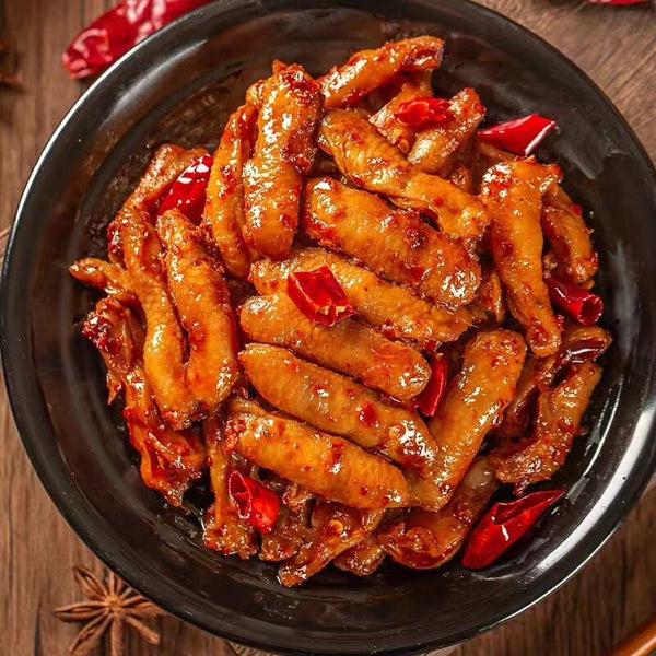 Salt baked chicken feet tendon chicken crispy bone deboning snack