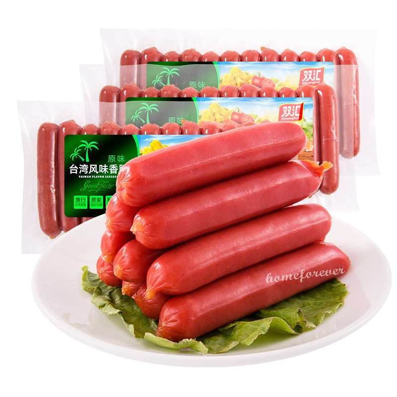 Shuanghui Hotdogs Ham Sausage Chinese Snack Food 台湾风味香肠脆皮烤肠热狗火腿 300g x 3 Bags Main image