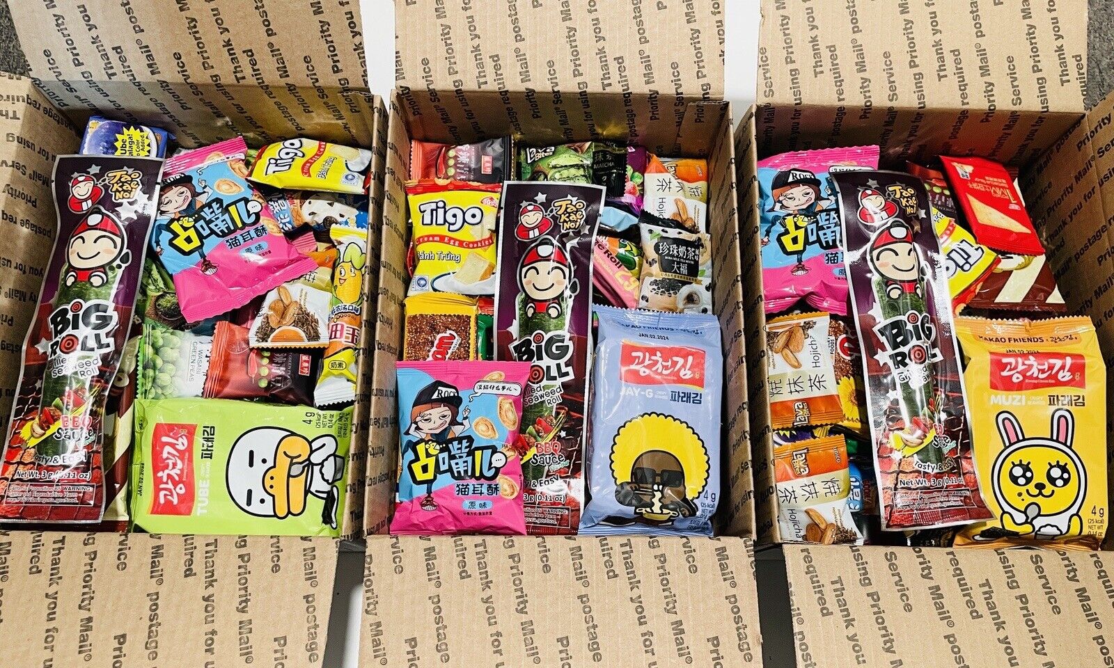 100 Piece Lot Asian Snack Box Japanese Korean Chines Variety Treat Sample Tester