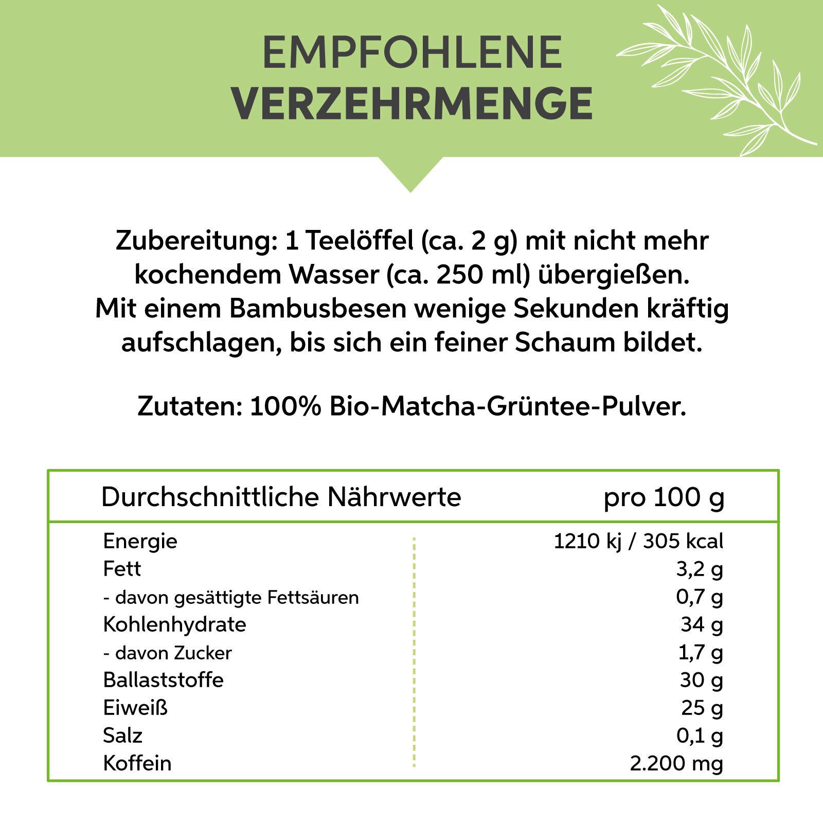 Bio Matcha Pulver Tee 250g | Premium Matchapulver | 100% ohne Zusätze | Grüntee Secondary image