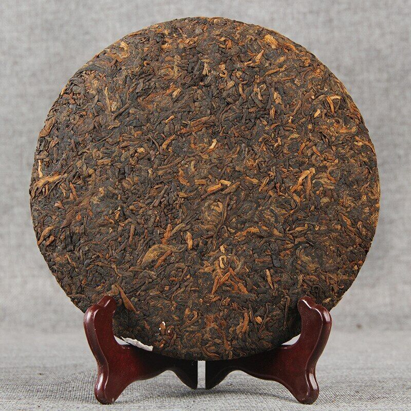 Menghai Qizi Bing Cha Shu Puer Aged Ripe Puer Cake Tribute Pu Erh 357g