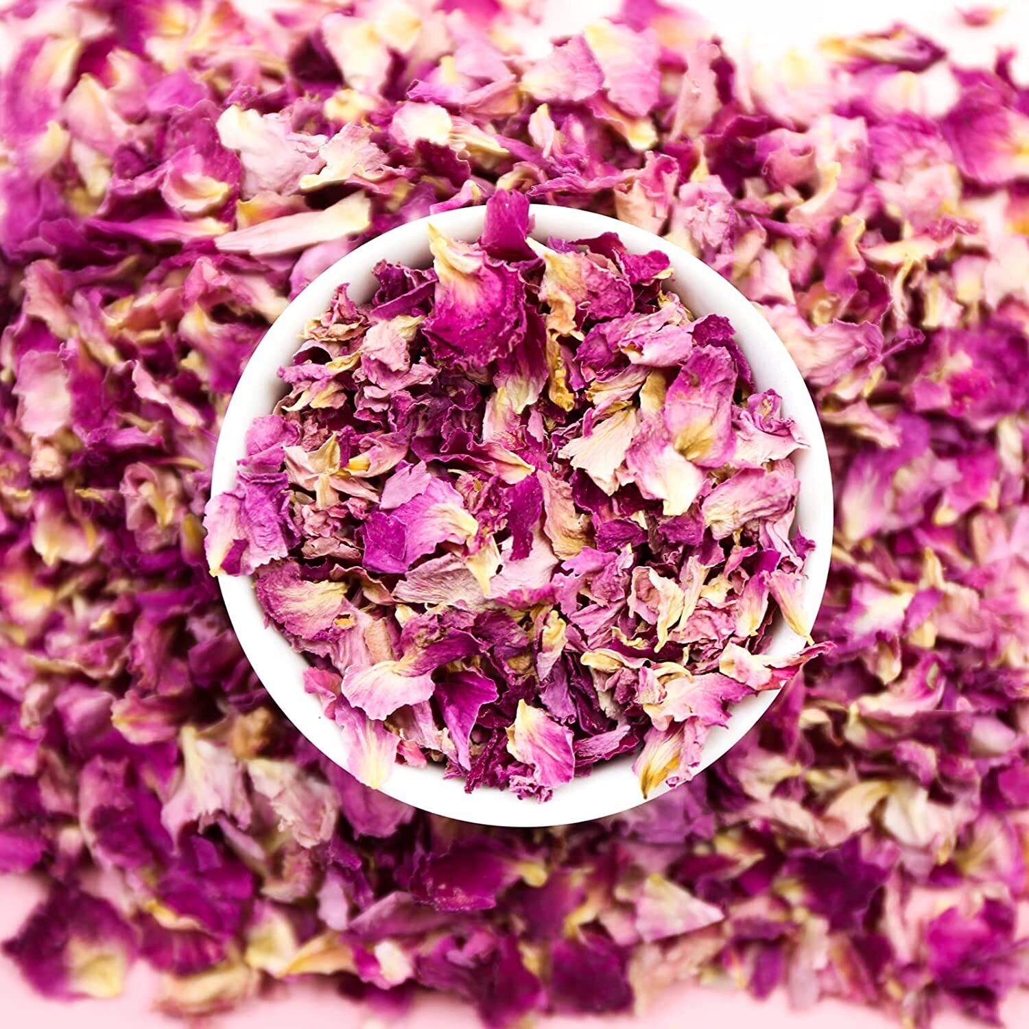 TEARELAE Dried Rose Petals 1.3oz/37g Pure Natural Edible Rose Flowers Secondary image