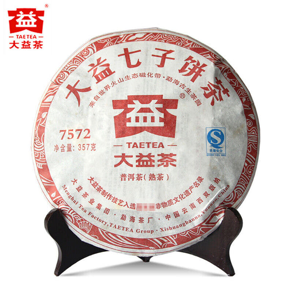 Year TAETEA Menghai Classic 7572 Pu-erh Ripe Puer Dayi Shu Puerh Tea 357g