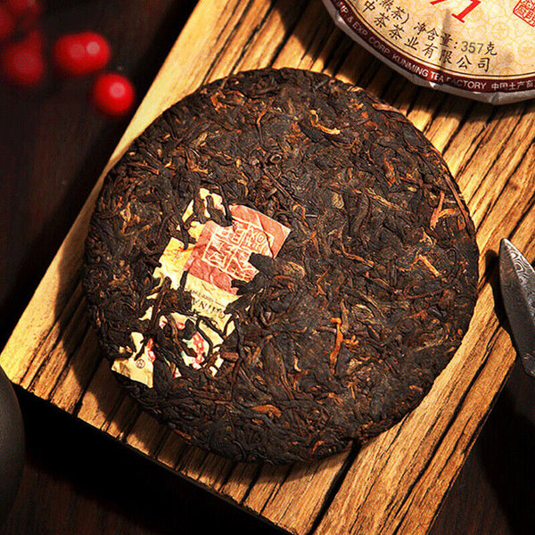 CHINATEA Brand Classic 7571 Pu-erh Tea Cake  357g Pu'er Ripe Puer Zhongcha