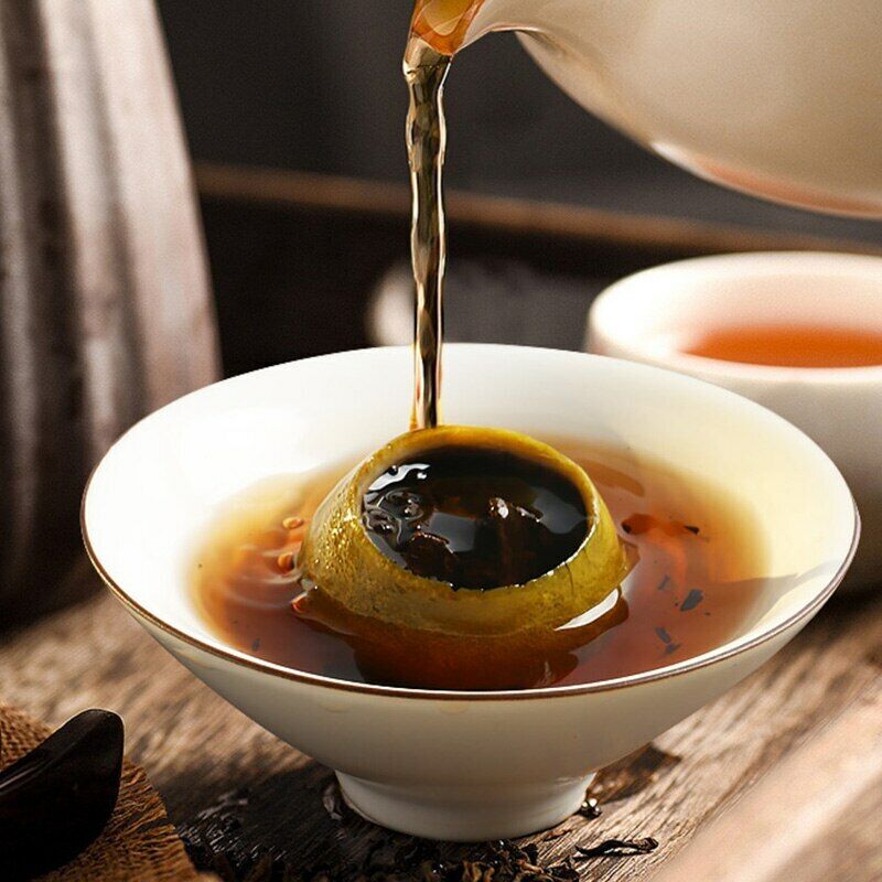 Shu Puer Dried Orangel Peel Ganpu Ripe Puerh Fruity Aroma Gift Packing 65g