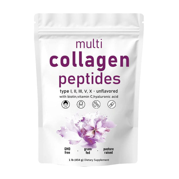 Premium Multi Collagen Peptides Powder - Hydrolyzed (Type I, II, III, V, X)
