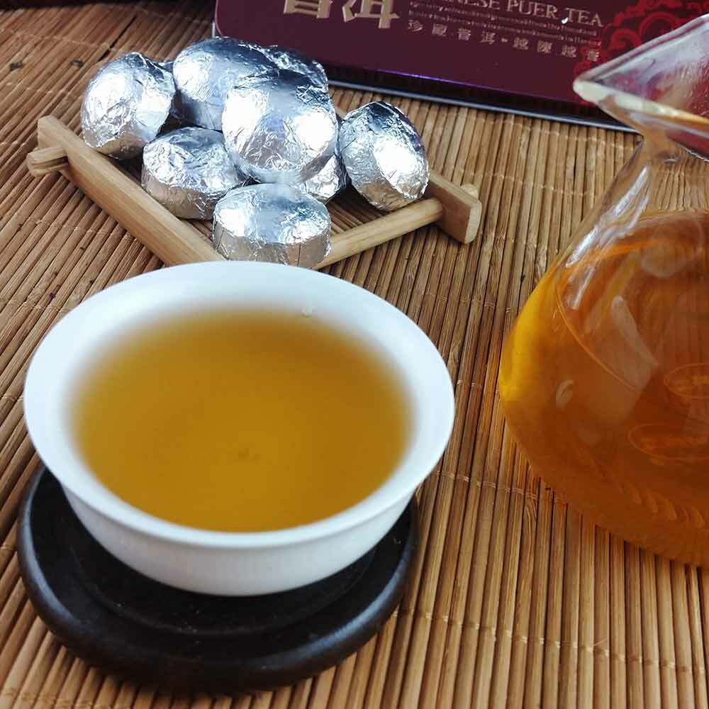 Tin Foil Packing Tuocha Raw Puer Tea 75g Yr Mini Shen Puerh Health Care Silver
