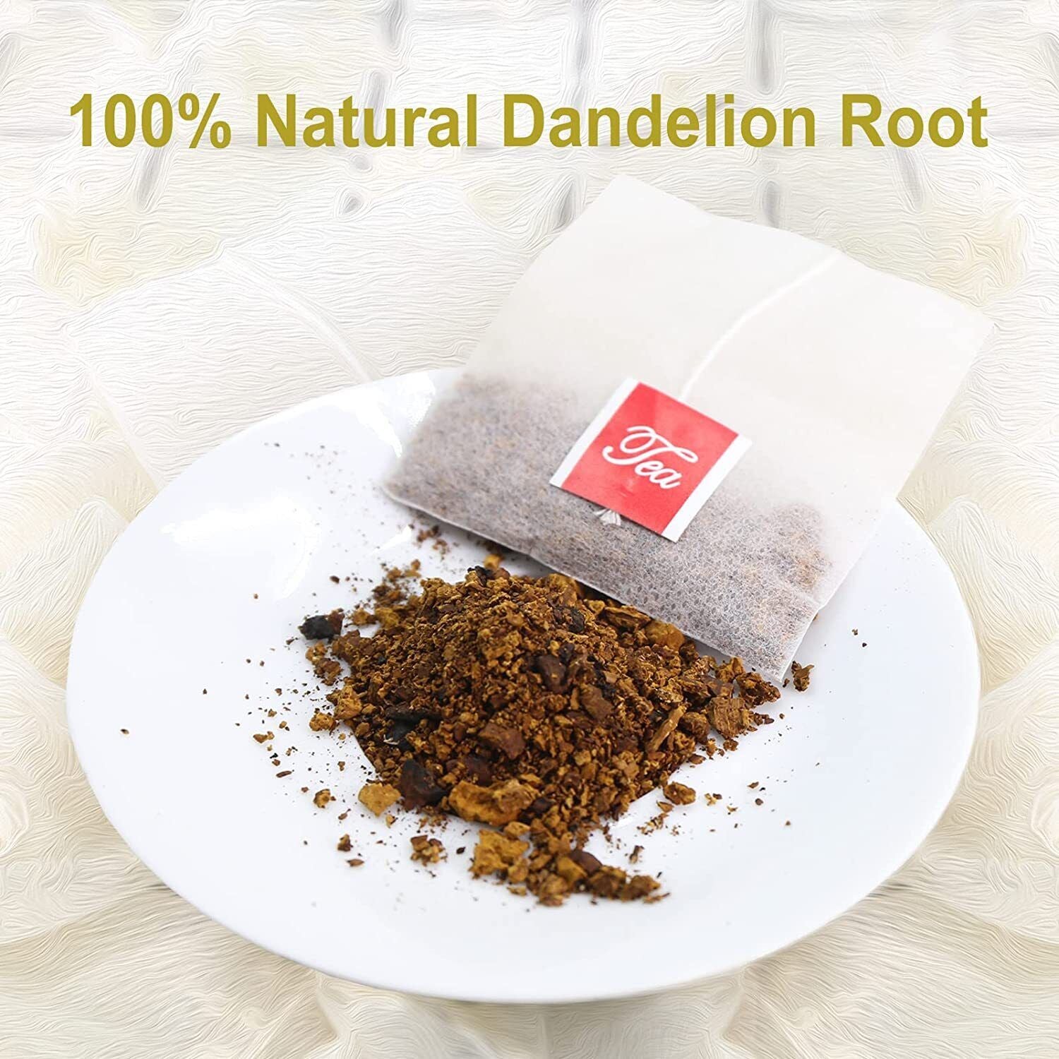 FullChea - Dandelion Root Tea Bags, 40 Teabags, 2.5g/bag
