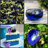 250 Grams (8.8 Oz) Naturally Produced Blue Butterfly Pea Flowers Dried Flowers