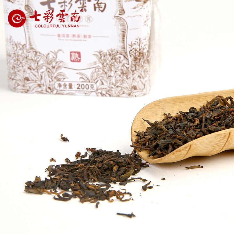 COLOURFUL YUNNAN Brand Yuanwei Mingmen Pu-erh Tea Loose 200g Ripe Puer Pu'er