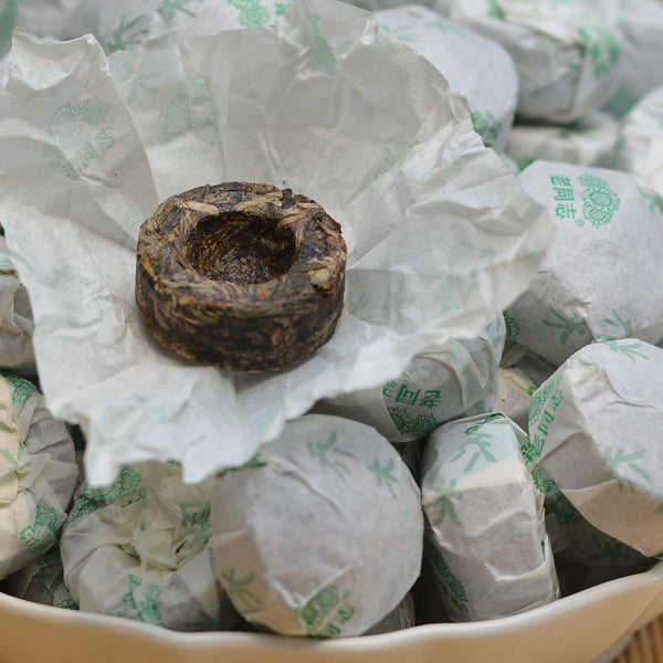 HAIWAN Old Comrade Qiao Mu Tuo Pu-erh Tea Tuo Raw Puer Mini Lao Tong Zhi