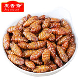 80g*2bags Fried Silkworm Pupa Instant Crispy Silkworm Pupa Snack Chinese Food 蚕蛹