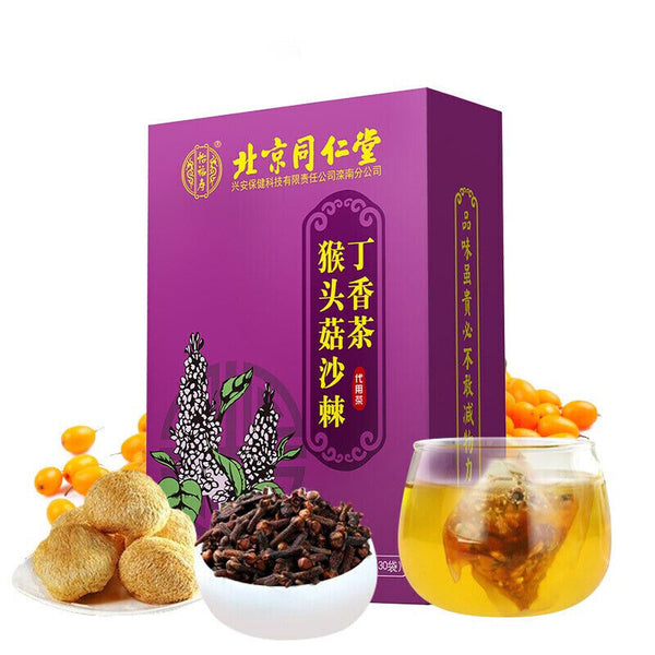 同仁堂怡福寿猴头菇丁香沙棘茶150g（5g*30）Monkey head mushroom and clove sea buckthorn tea
