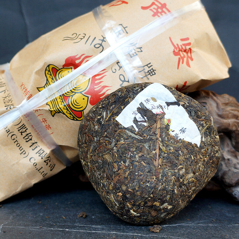 CIFbuy 2016 Xiaguan Baoyan Flame Tibetan Jincha Mushroom Shaped Puer Tea 250g Raw Pu'er