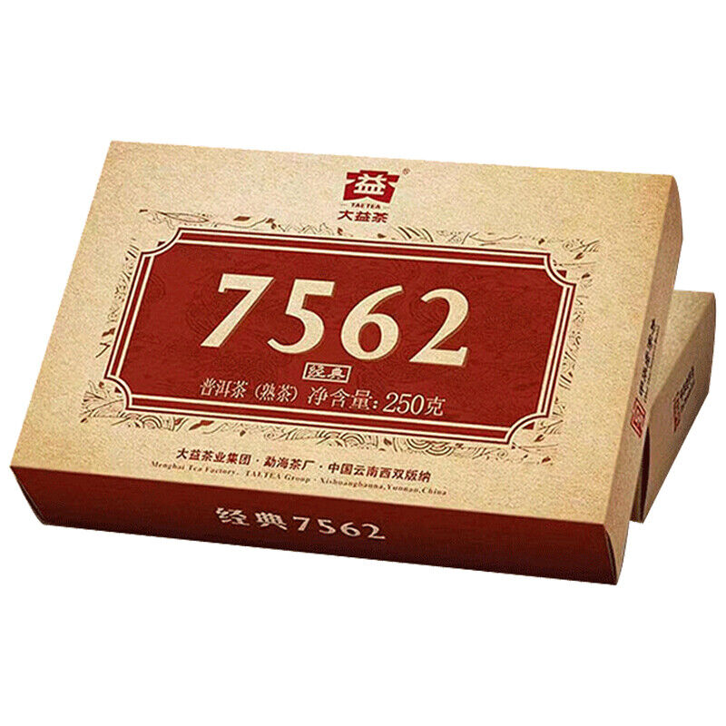 TAETEA 7562 * Menghai Dayi Puerh Tea Brick Pu'er Ripe Puer Tea 250g 2201