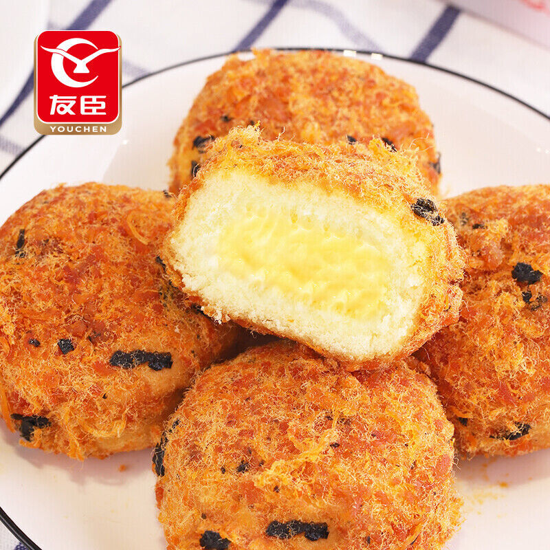 Youchen Meat Floss Seaweed Cakes Chinese Snack 友臣肉松小贝 点心面包零食 500g