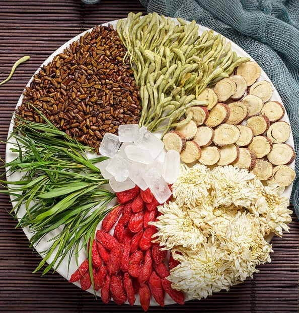 Honeysuckle, chrysanthemum, medlar, cassia seed, rock sugar, Reduce heat