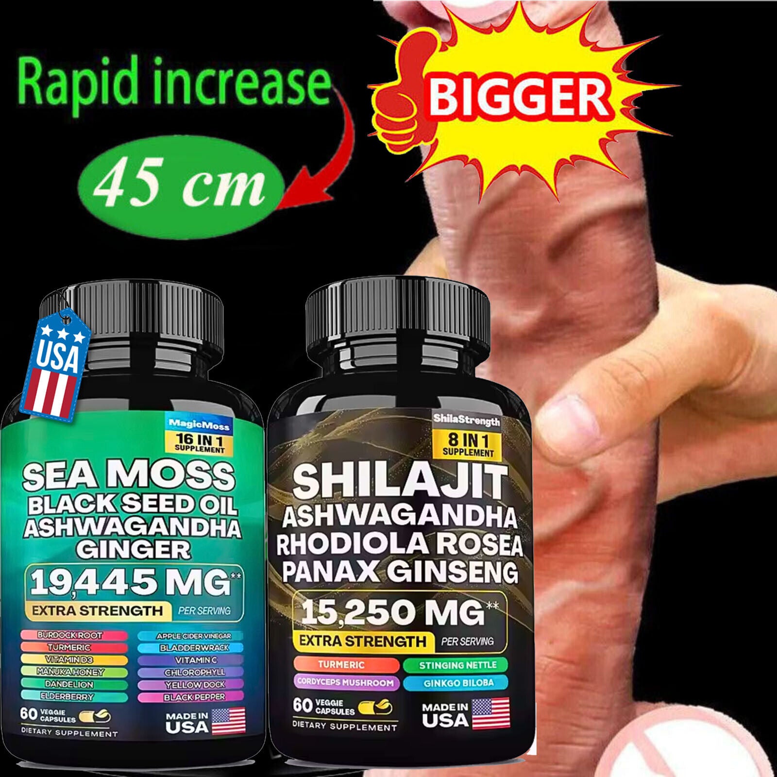 Dynamic Vitality Bundle Sea Moss Multivitamin & Shilajit Power Combo