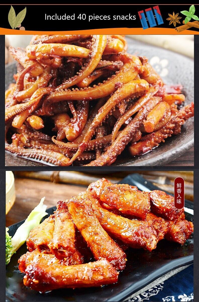Chinese Snack box Asian korean japanese 64PCS local specialty duck neck vacuum