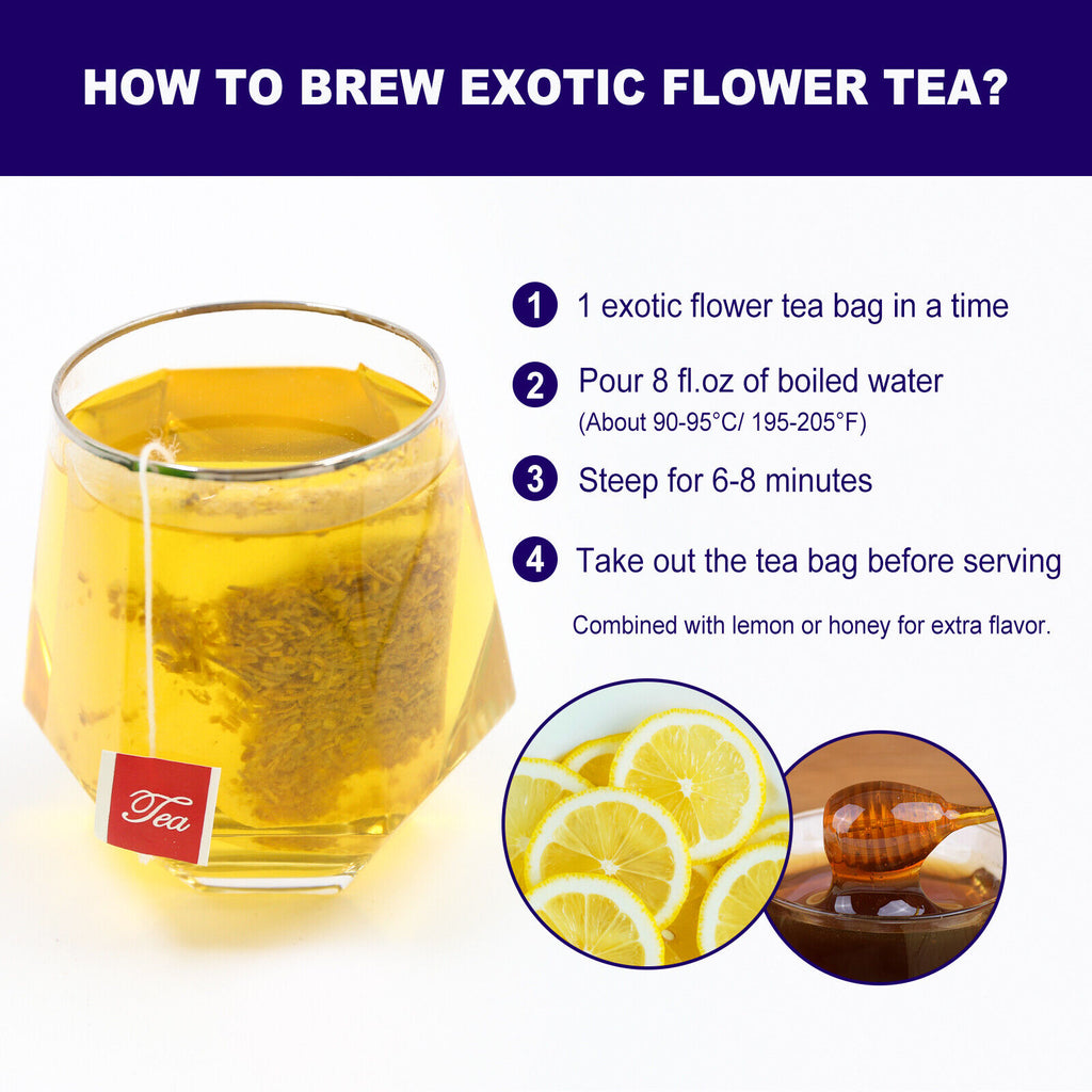 FullChea - 30g Egyptian Blue Lotus Flower Tea Bags Premium Lotus Herba Tea