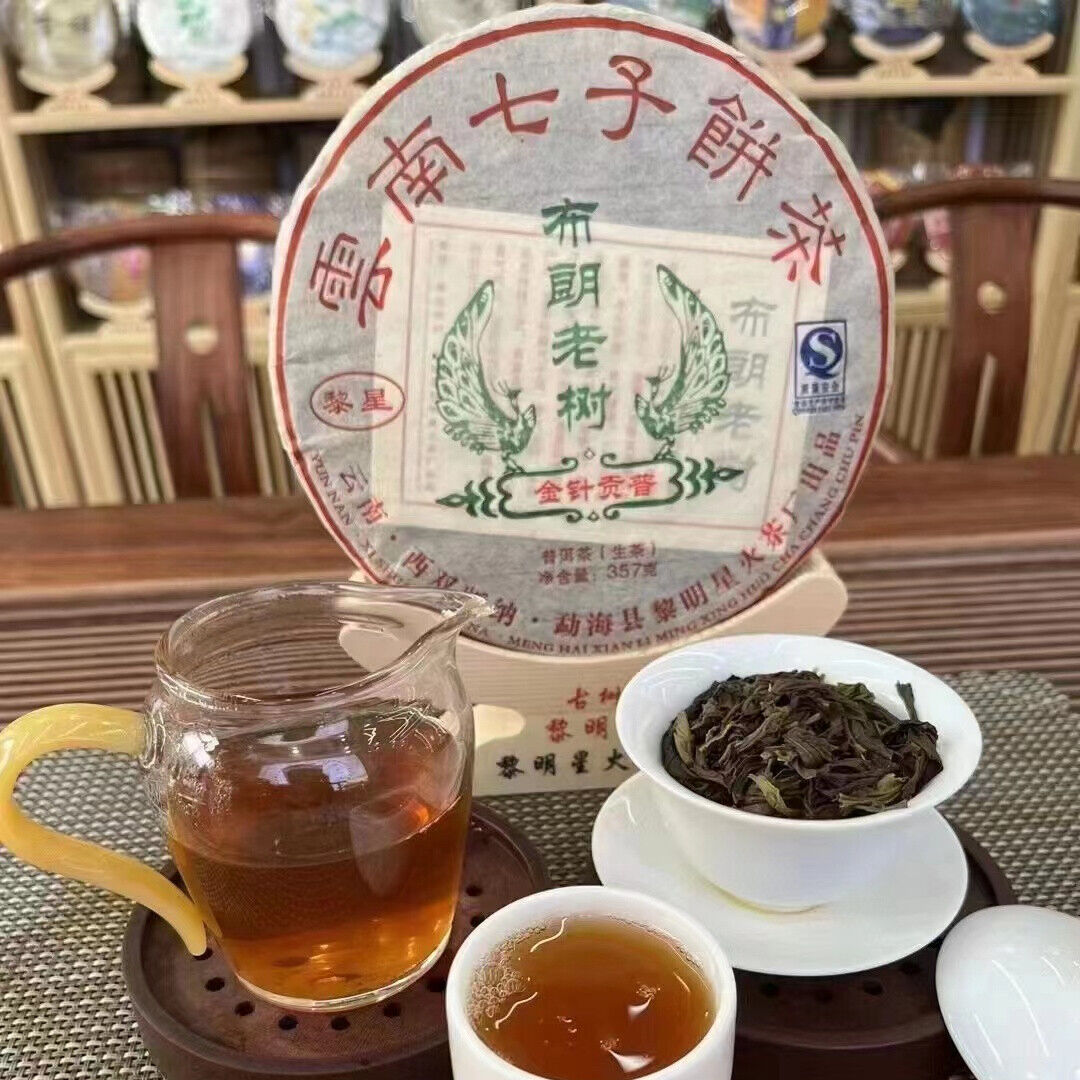 357g Yunnan Old Puer Raw Tea Cake Lixing Bulang Ancient Tree Raw Pu-erh Tea