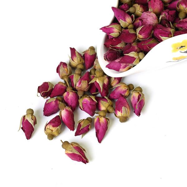 HELLOYOUNG250g Natural Red Rose Bud Dried Edible Petal Flower Chinese Herbal Tea