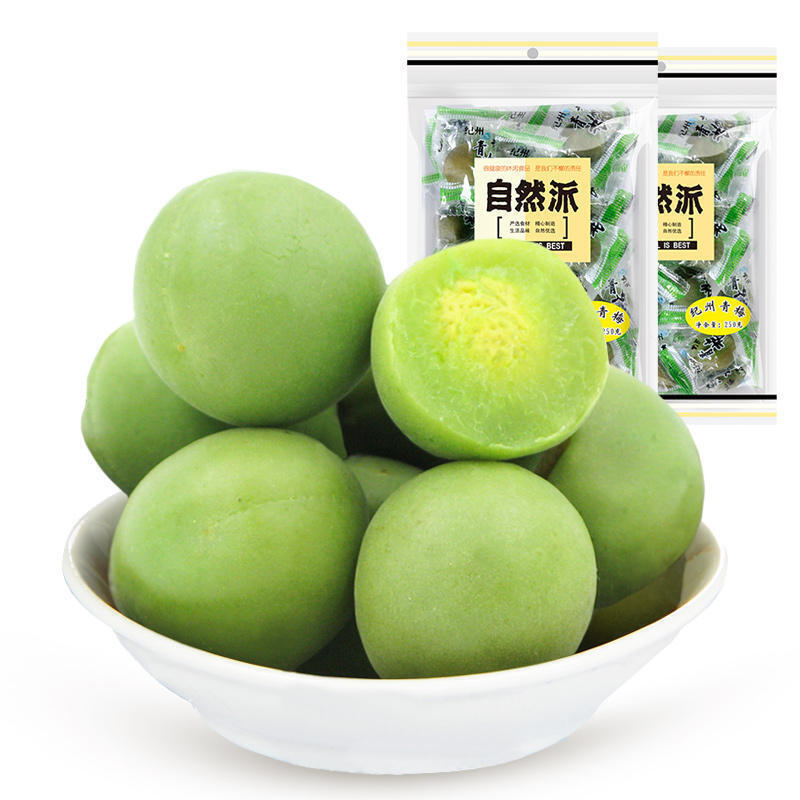 自然派纪州青梅250g*2袋 酸甜青梅果清脆爽口梅子袋装休闲零食蜜饯 Jizhou Qingmei Green Plum Main image