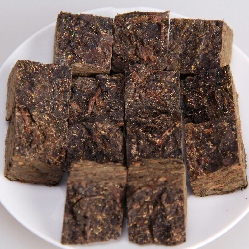 Anhua Instant Hey Cha Mini Fu Zhuan Golden Flower China Dark Tea Brick 200g
