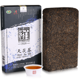 1000g TIAN FU CHA Anhua Baishaxi 1939 Dark Tea Black Tea Gold Flower Tea Brick