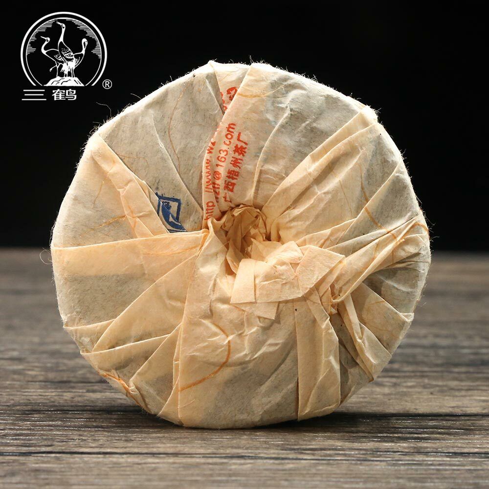 Three Cranes Sanhe "0207" Liu Bao Tea Cake Dark Tea Heicha 100g
