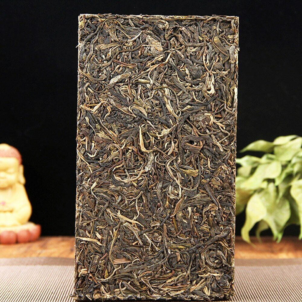 Peacock Green Brick Raw Puer Tea Yunnan Ancient Tree Sheng Puerh 1000g
