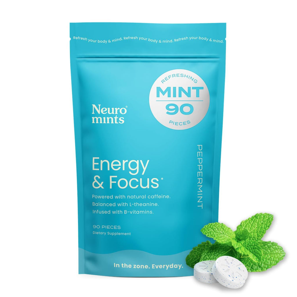 Nootropic Energy Caffeine Mints | 40mg Koffein + 60mg L-Theanin +