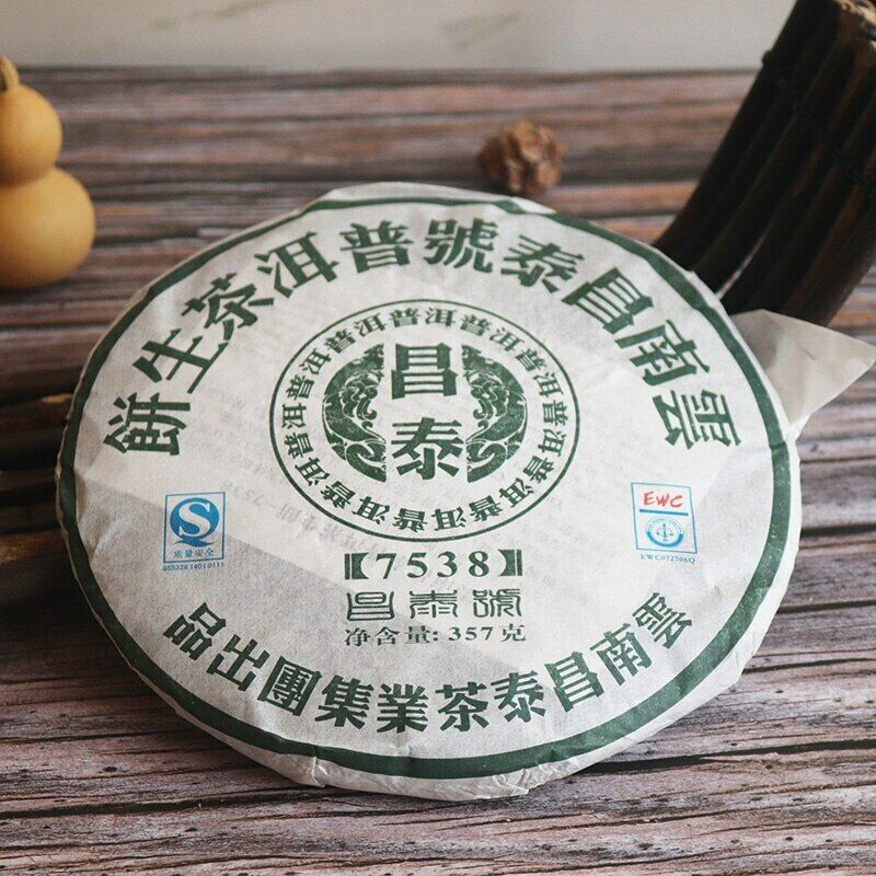 China Chang Tai 7538 Puer Sheng Raw Yunnan Changtai Pu-erh Tea Cake 357g