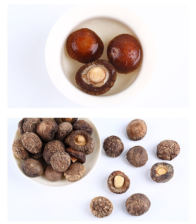 Dried Shiitake Mushrooms Wooden Organic Kitchen Health Green Food Natural Fungus