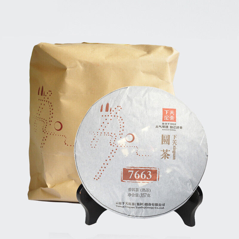 Classic 7663 Xiaguan Yuan Cha Puer Ripe Tea Pu-erh Shu Cake 357g Main image