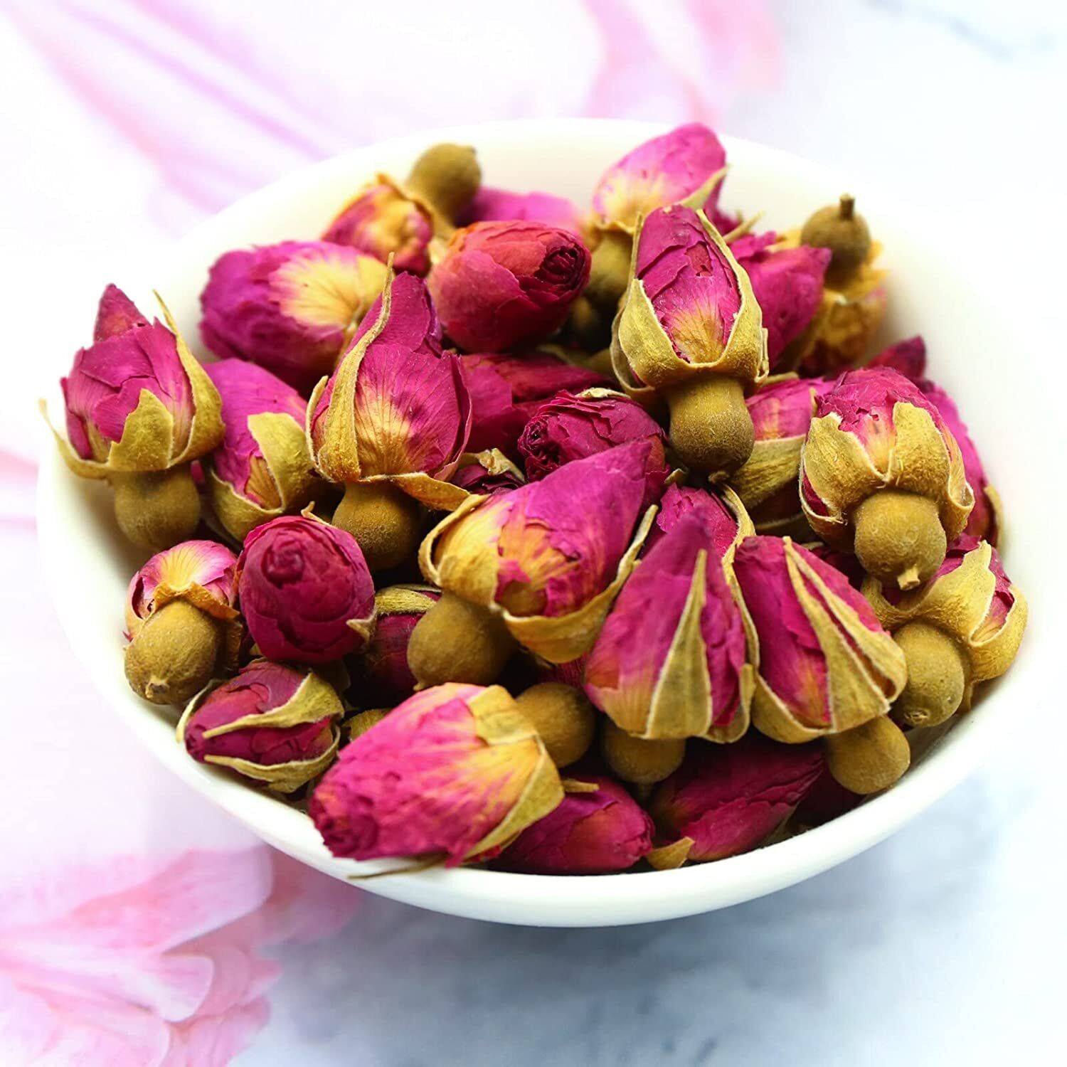 FullChea Dried Rose Buds 114g Premium Food-grade Rosebuds Dried Flowers