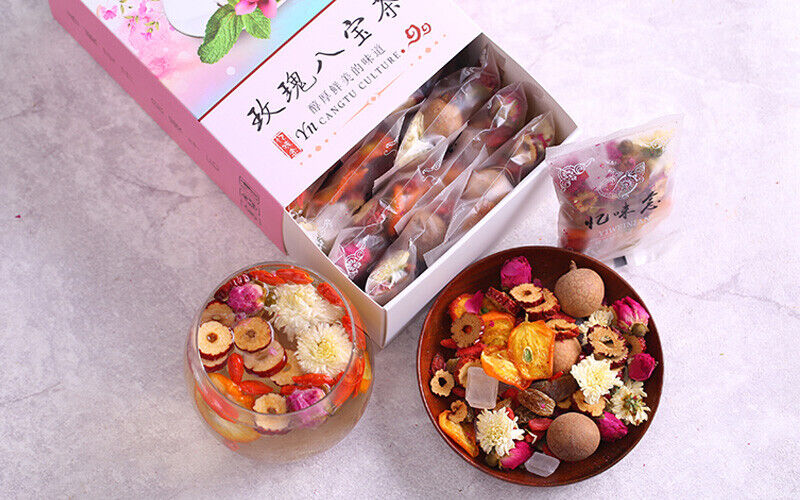 Natural Babao Tea Includes Longan Goji Rose Jujube Herbal Beauty Tea Skin 180g