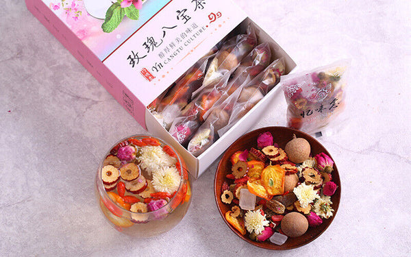 Natural Babao Tea Includes Longan Goji Rose Jujube Herbal Beauty Tea Skin 180g