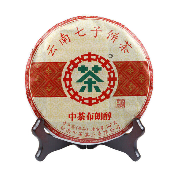 Zhangcha Bulang Chun * CHINATEA Puer Tea Ripe Yunnan Chi Tse Beeng Cha 357g