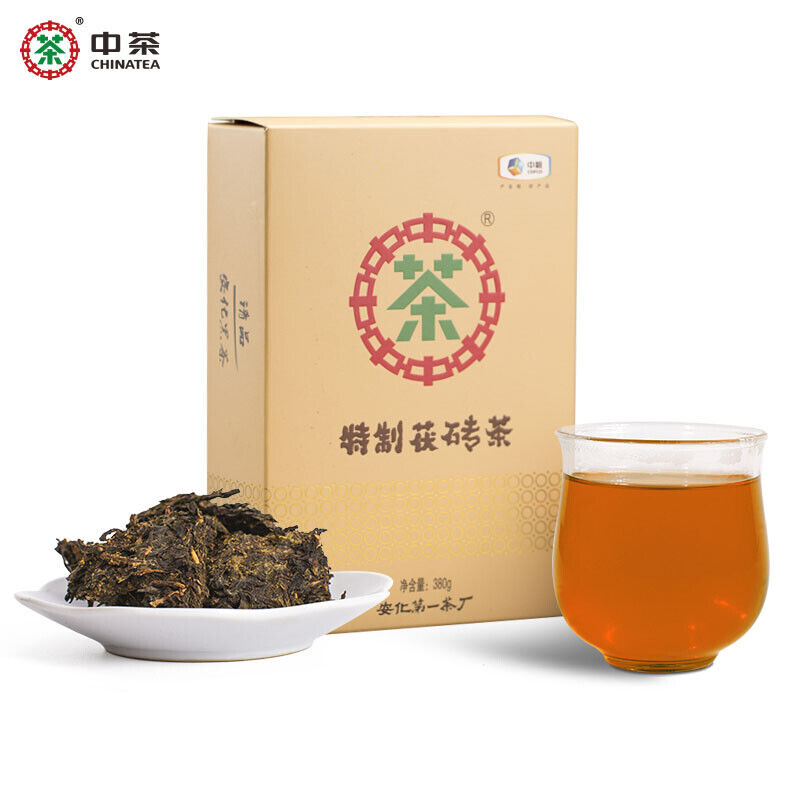 CHINATEA COFCO Hunan Jin Hua Special Fu Brick Tea Fu Zhuan Anhua Dark Tea 380g Secondary image