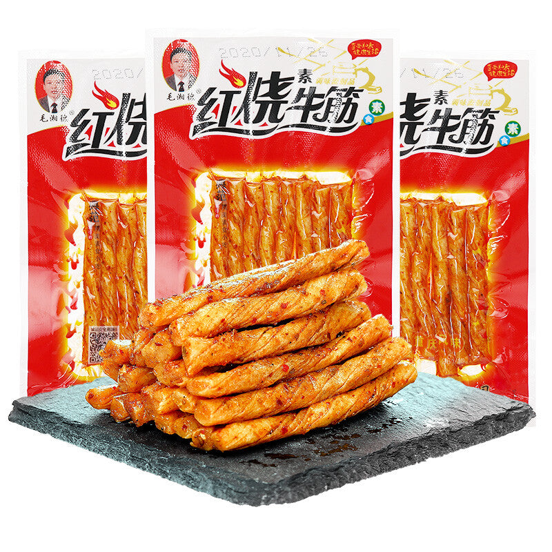 22g*10bags Instant Braised vegetarian Beef tendon spicy strip spicy snacks 素牛筋辣条 Main image
