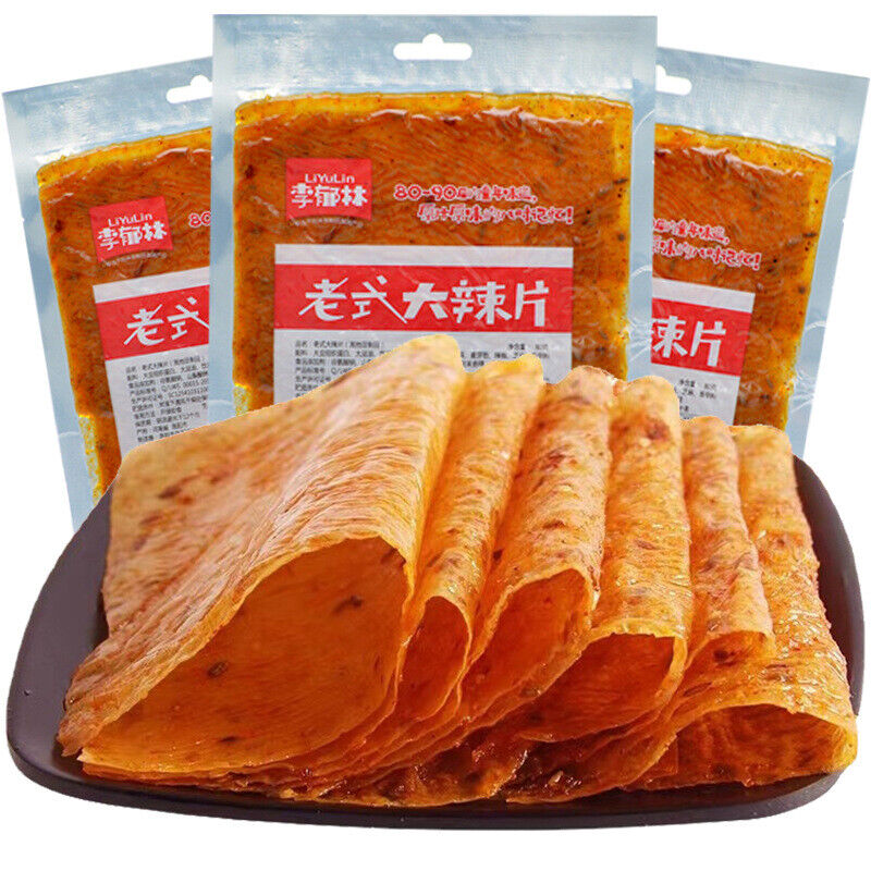 80g/bag old style big spicy chips spicy Chinese snack food hand torn spicy strip Main image