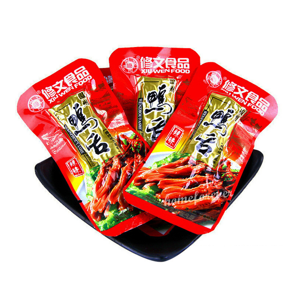 修文酱鸭舌中国温州 酱香原味/辣味 Xiuwen Duck Tongue Snacks Chinese Specialty 480g