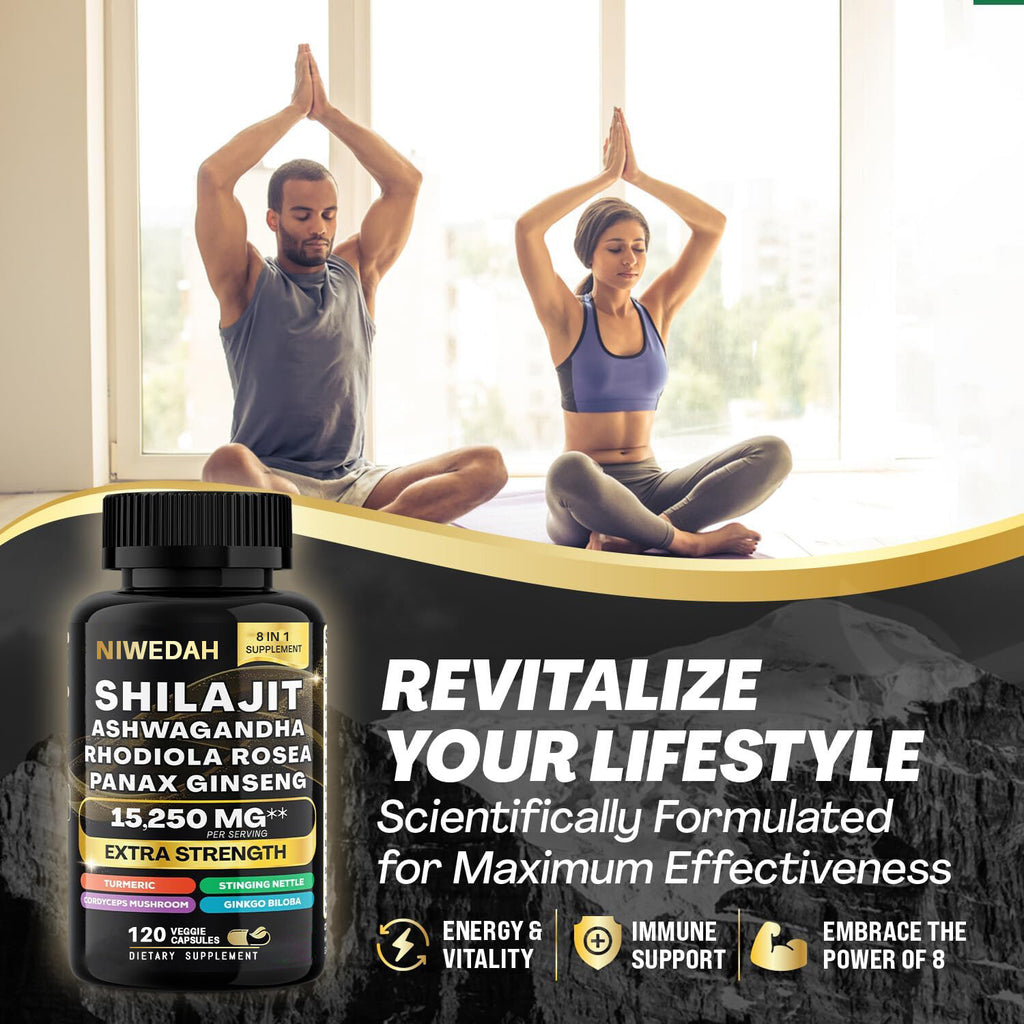 Dynamic Vitality Bundle Sea Moss Black Seed Oil 120 Veggie Capsules+Shilajit
