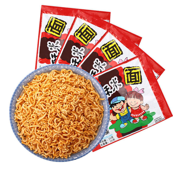 25g*10 bags XiangSuMi Crispy rice instant noodles snacks spicy dry noodles 天方香酥米